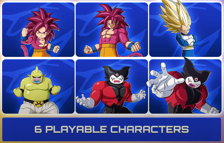 DAIMA Character Pack 2 dodaje Goku SSJ4, Vegeta SSJ3, Majin Duu, Third Eye Gomah i Giant Gomah do Sparking! ZERO. (Źródło obrazu: Bandai Namco)