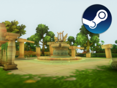 GodsArena Online ma ogromną pulę wojowników z unikalnymi umiejętnościami i pasywnymi cechami. Na zdjęciu - grafika z gry z nałożonym logo Steam (źródło obrazu: Steam)