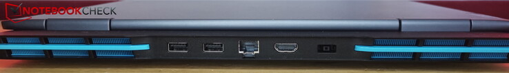 Tył: zasilanie, 2 x USB-A 3.2 Gen 2 (10 Gbit/s), HDMI 2.1, LAN (RJ45)