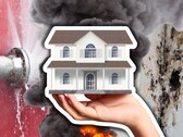 Monitory wycieku wody, czujniki dymu i termostaty mają potencjał inteligentnego domu. Ogólny dom, nieszczelna rura i pożar na zdjęciu. (Źródło obrazu: Canva - zmiany)