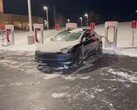 Zgodnie z oczekiwaniami, ładowanie Tesli Model 3 w temperaturze -14 stopni trwa dość długo niż zwykle (Obraz: Out of Specs Reviews)