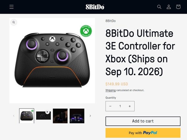W sklepie internetowym 8BitDo podano obecnie wrześniową datę wysyłki kontrolera Ultimate 3E.