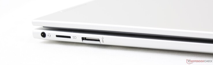Po lewej: zestaw słuchawkowy 3,5 mm, czytnik MicroSD, USB-A 10 Gbps