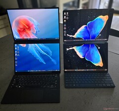 Czy Zenbook DUO i Yoga Book 9i mogą zapoczątkować falę urządzeń z dwoma ekranami? (Zdjęcie: Notebookcheck)