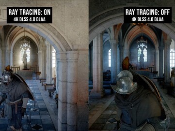 Crimson Desert Ray Tracing włączone vs wyłączone.