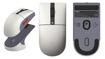 Mysz 8BitDo Retro R8 Mouse - N Edition może łączyć się przez Bluetooth, sieć bezprzewodową 2,4 GHz i USB. (Źródło obrazu: 8BitDo)