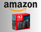 Nintendo Switch 2 z logo Amazon nad konsolą (źródło obrazu: Amazon.com z poprawkami)