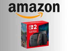 Nintendo Switch 2 z logo Amazon nad konsolą (źródło obrazu: Amazon.com z poprawkami)