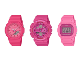 Od lewej do prawej - Casio G-Shock GMA-P2100PP-4A, GMA-S140PP-4A i GMD-S5610PP-4. (Źródło zdjęcia: G-Central)