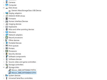 Po włamaniu dyski SSD są wymienione w sekcji 