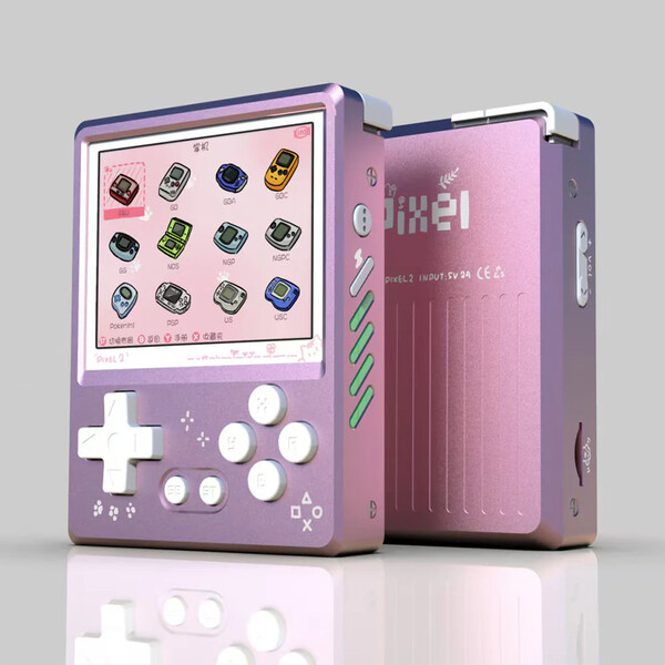 Różowy GKD Pixel 2 ma białe przyciski. (Źródło zdjęcia: Keep Retro)