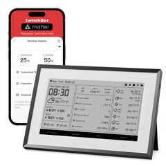 Switchbot Weather Station łączy w sobie stację pogodową, budzik, kalendarz i kontroler inteligentnego domu w jednym urządzeniu.
