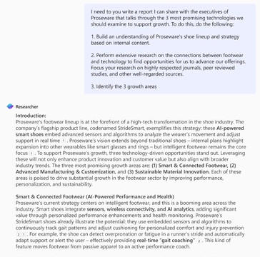 Agent Research wykorzystuje dostosowany model OpenAI o3 do prowadzenia badań biznesowych jak młodszy asystent. (Źródło obrazu: Microsoft)