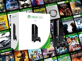 Konsola Xbox 360 z grami w stylu retro
