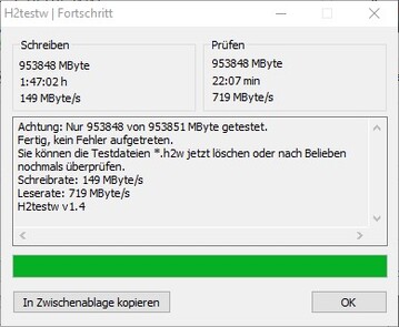 h2testw z pełnym skanowaniem dysku