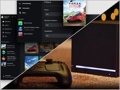 Aplikacja Xbox na Windows (u góry) i Steam Machine (u dołu).