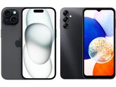 Samsung Galaxy A14 był najpopularniejszym smartfonem Android w 2023 roku. (Zdjęcie: Apple / Samsung)