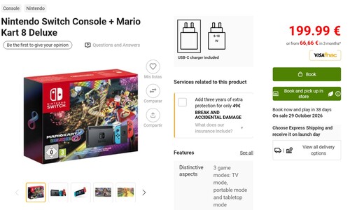 Przedstawiono zestaw Nintendo Switch z grą „Mario Kart 8 Deluxe” dostępny w Fnac