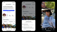 Prezentacja etykiety wygenerowanej przez sztuczną inteligencję serwisu Instagram, przeprowadzona przez firmę