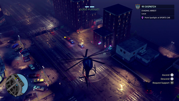 Rozgrywka pościgu za helikopterem dodaje pionowości i pilności nocnym patrolom (źródło obrazu: Fallen Tree Games)