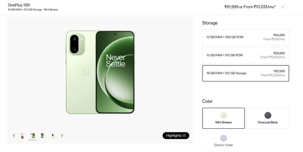 Model OnePlus 15R z 16 GB pamięci RAM jest dostępny tylko w dwóch wersjach kolorystycznych.