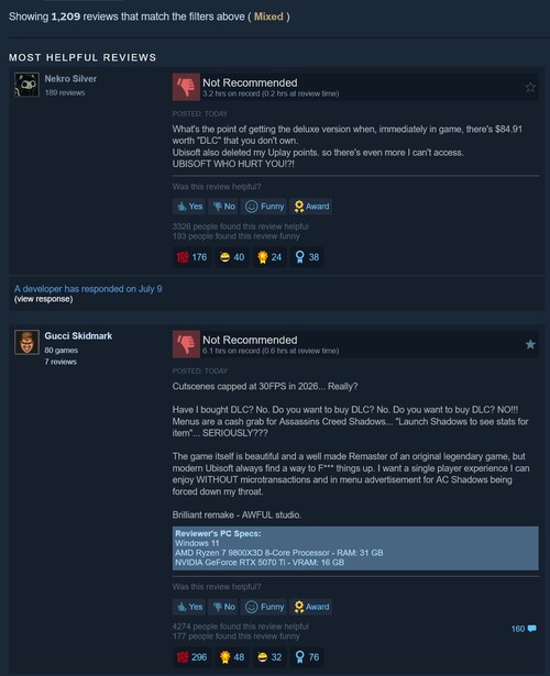 Wyświetlane są mieszane recenzje gry „Assassin’s Creed: Black Flag – Resynced” opublikowane na platformie Steam
