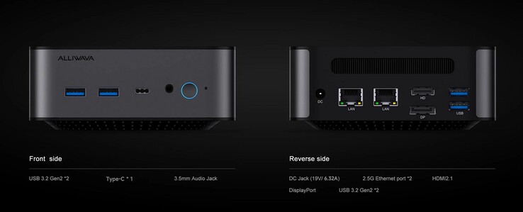 Zewnętrzne interfejsy Alliwava H90 Pro (Źródło: Alliwava)