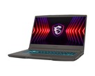 Gamingowy laptop MSI Thin 15 z podświetlaną klawiaturą i logo smoczej tarczy. (Źródło obrazu: MSI)