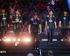 Skład drużyny MongolZ (na zdjęciu) podczas ceremonii otwarcia trwającego Blast Major w Austin. (Źródło zdjęcia: HLTV)