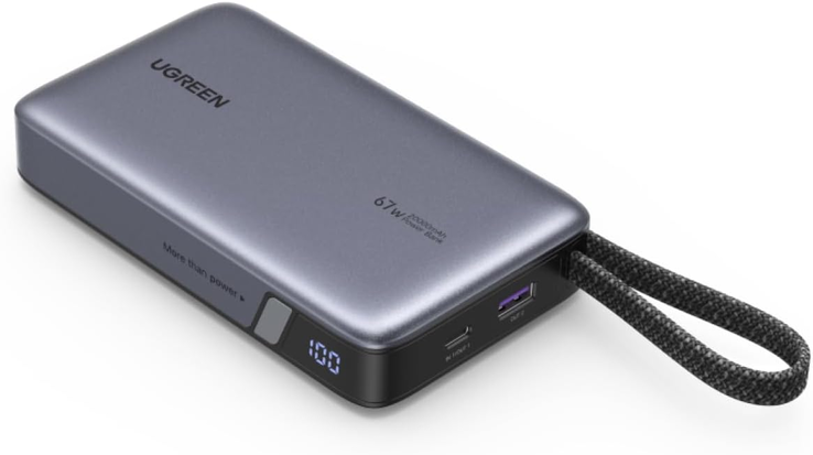 Ugreen Nexode Power Bank 20000mAh 67W ze zintegrowanym kablem USB-C. (Źródło zdjęcia: Ugreen, edytowane)