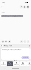 Narzędzia do pisania w Gboard