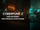 Cyberpunk 2 będzie oparty na silniku Unreal Engine 5, zamiast na autorskim silniku REDengine firmy CDPR. Na zdjęciu - grafika z tekstem "Cyberpunk 2 wszedł w fazę przedprodukcyjną" nałożonym na wierzch. (Źródło zdjęcia: @CDPROJEKTRED_IR na X/Twitter)