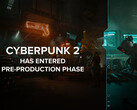 Cyberpunk 2 będzie oparty na silniku Unreal Engine 5, zamiast na autorskim silniku REDengine firmy CDPR. Na zdjęciu - grafika z tekstem "Cyberpunk 2 wszedł w fazę przedprodukcyjną" nałożonym na wierzch. (Źródło zdjęcia: @CDPROJEKTRED_IR na X/Twitter)