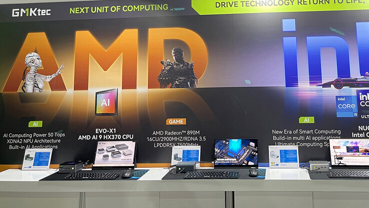 Mini PC prezentowany na wystawie (źródło zdjęcia: GMKtec)