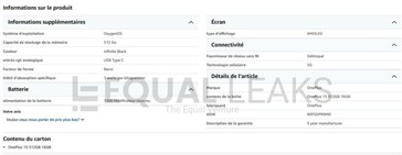 OnePlus 15 na wczesnej liście w Amazon France (Źródło obrazu: Equal Leaks)