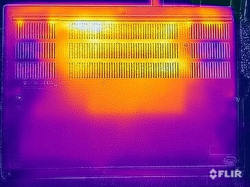 Temperatura powierzchni podczas testu obciążeniowego (na dole)