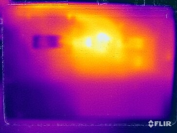 Temperatura powierzchni w teście obciążeniowym (na dole)