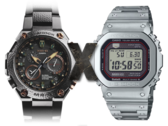 Nowy przeciek Casio MR-G wskazuje na skrzyżowanie tych dwóch światów. Na zdjęciu - Casio MRG-G1000HT-1A po lewej, "X" w środku i Casio MRG-B5000 kwadratowy G-Shock po prawej. (Źródło zdjęcia: Casio - edytowane)
