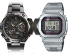 Nowy przeciek Casio MR-G wskazuje na skrzyżowanie tych dwóch światów. Na zdjęciu - Casio MRG-G1000HT-1A po lewej, "X" w środku i Casio MRG-B5000 kwadratowy G-Shock po prawej. (Źródło zdjęcia: Casio - edytowane)