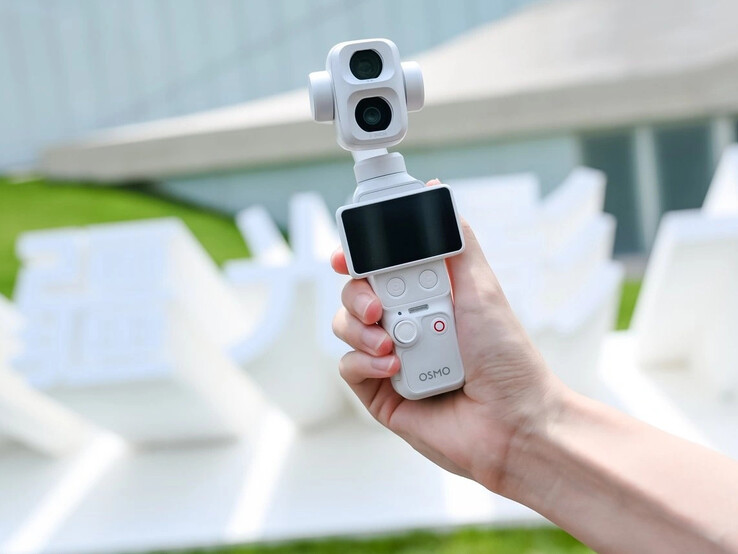DJI Osmo Pocket 4P w kolorze perłowej bieli.