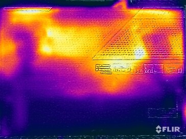 Temperatury powierzchni podczas testu wytrzymałościowego (na dole)