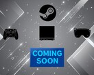 Steam Machine Steam Frame i baner kontrolera pokazujący datę premiery