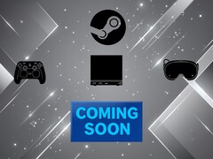 Steam Machine Steam Frame i baner kontrolera pokazujący datę premiery