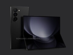 Tegoroczny Galaxy Z Fold będzie charakteryzował się bardziej kwadratową konstrukcją niż jego poprzednik, zachowując jednocześnie 6,2-calowy wyświetlacz. (Źródło obrazu: @OnLeaks & SmartPrix)