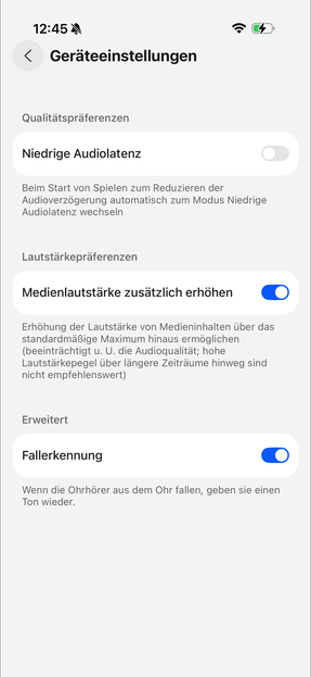 Ustawienia słuchawek: iPhone