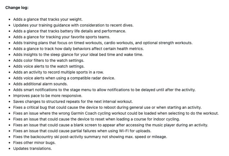 Dziennik zmian wersji beta 16.28 dla Garmin Venu X1