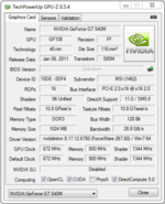 GPU-Z (NVIDIA GeForce GT 540M)