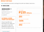 wyniki testów 3DMark 11, zasilanie akumulatorowe