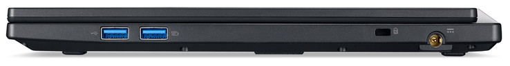 prawy bok: 2 USB 3.0, gniazdo linki zabezpieczającej, gniazdo zasilania (fot. Acer)