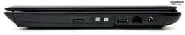 prawy bok: napęd optyczny, USB 2.0, LAN, gniazdo zasilania